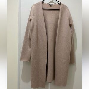 COS Open Front Wool Pale Pink/Beige Minimalist Cardigan Sweater, Size XS